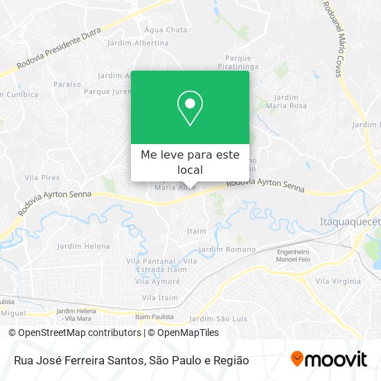 Rua José Ferreira Santos mapa