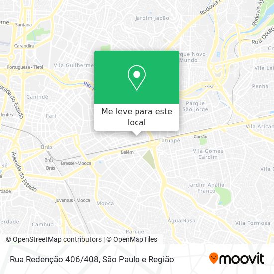 Rua Redenção 406/408 mapa