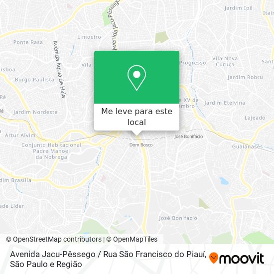 Avenida Jacu-Pêssego / Rua São Francisco do Piauí mapa