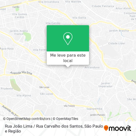 Rua João Lima / Rua Carvalho dos Santos mapa