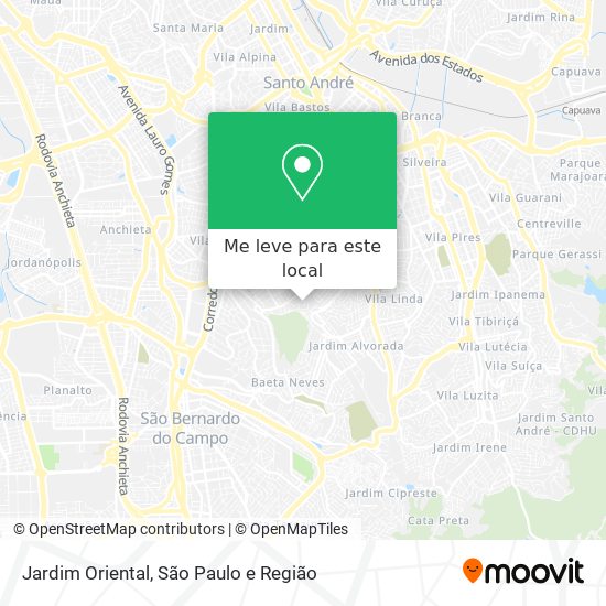 Jardim Oriental mapa