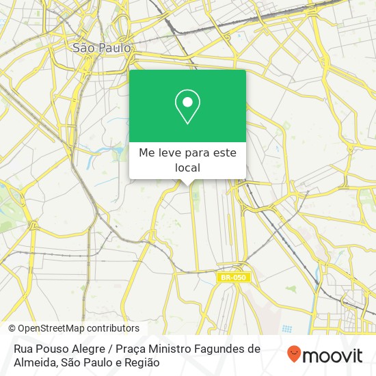 Rua Pouso Alegre / Praça Ministro Fagundes de Almeida mapa