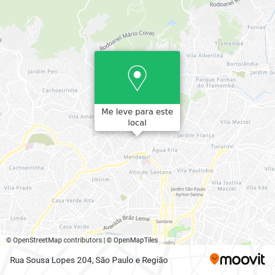 Rua Sousa Lopes 204 mapa