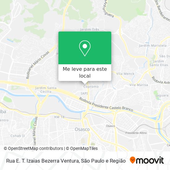 Rua E. T. Izaias Bezerra Ventura mapa