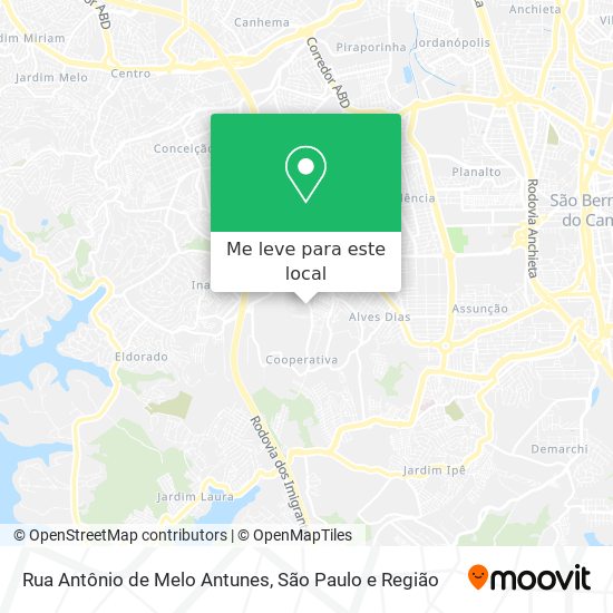 Rua Antônio de Melo Antunes mapa