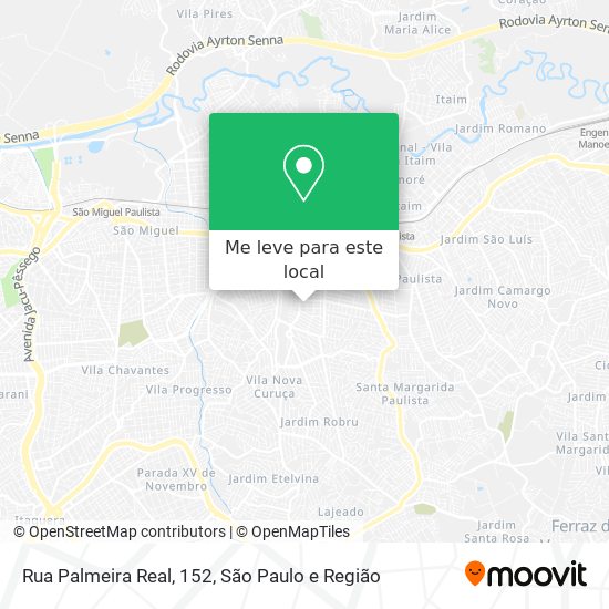 Rua Palmeira Real, 152 mapa