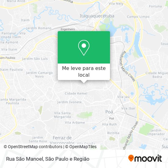 Rua São Manoel mapa