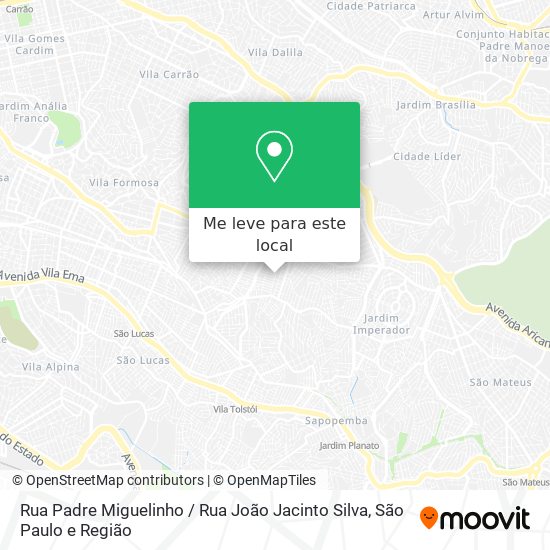Rua Padre Miguelinho / Rua João Jacinto Silva mapa
