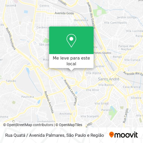 Rua Quatá / Avenida Palmares mapa