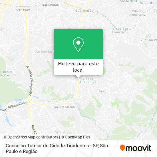 Conselho Tutelar de Cidade Tiradentes - SP mapa