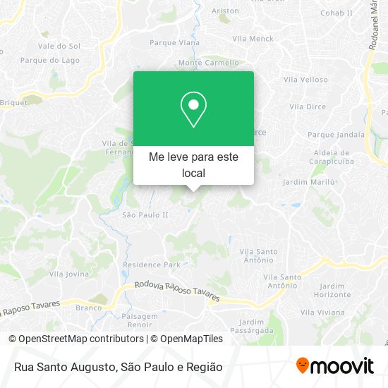 Rua Santo Augusto mapa