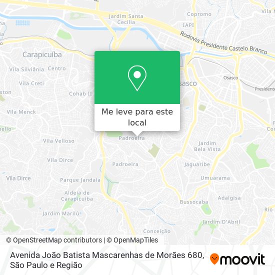 Avenida João Batista Mascarenhas de Morães 680 mapa