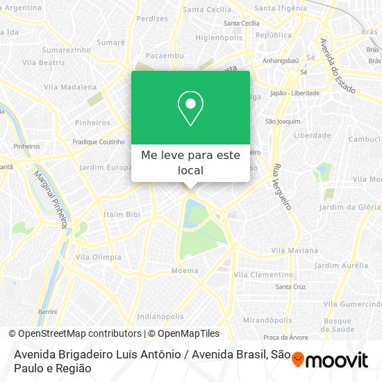 Avenida Brigadeiro Luís Antônio / Avenida Brasil mapa