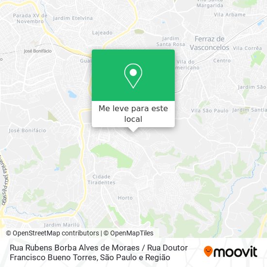 Rua Rubens Borba Alves de Moraes / Rua Doutor Francisco Bueno Torres mapa