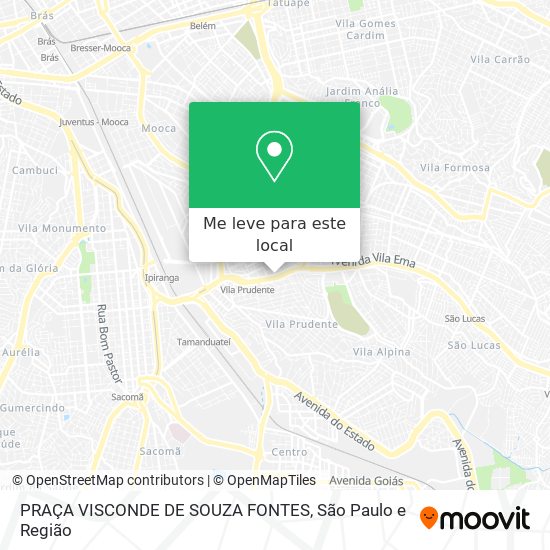 PRAÇA VISCONDE DE SOUZA FONTES mapa