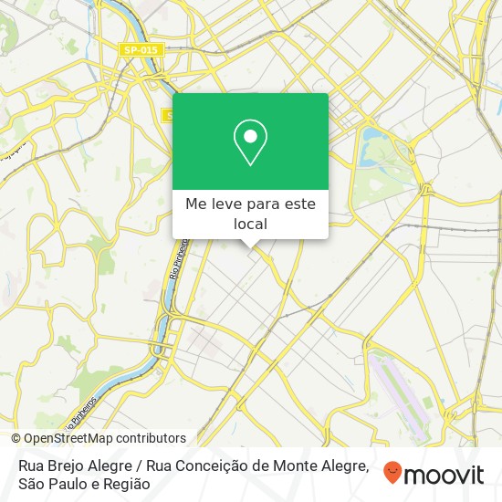 Rua Brejo Alegre / Rua Conceição de Monte Alegre mapa