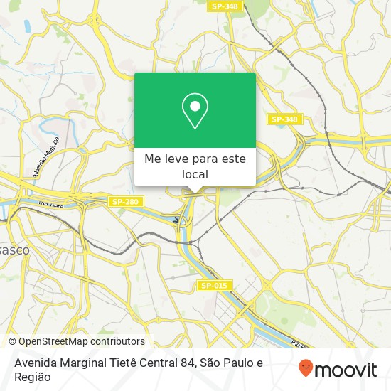 Avenida Marginal Tietê Central 84 mapa
