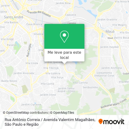 Rua Antônio Correia / Avenida Valentim Magalhães mapa