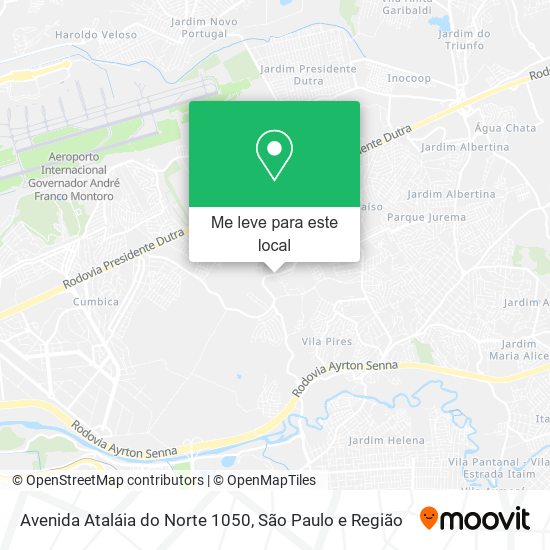 Avenida Ataláia do Norte 1050 mapa