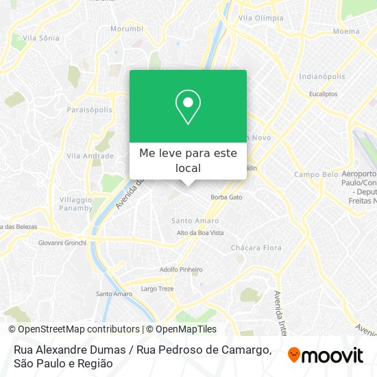 Rua Alexandre Dumas / Rua Pedroso de Camargo mapa