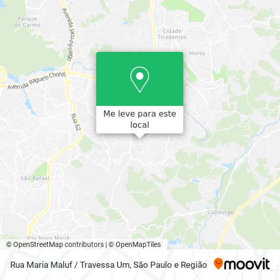 Rua Maria Maluf / Travessa Um mapa