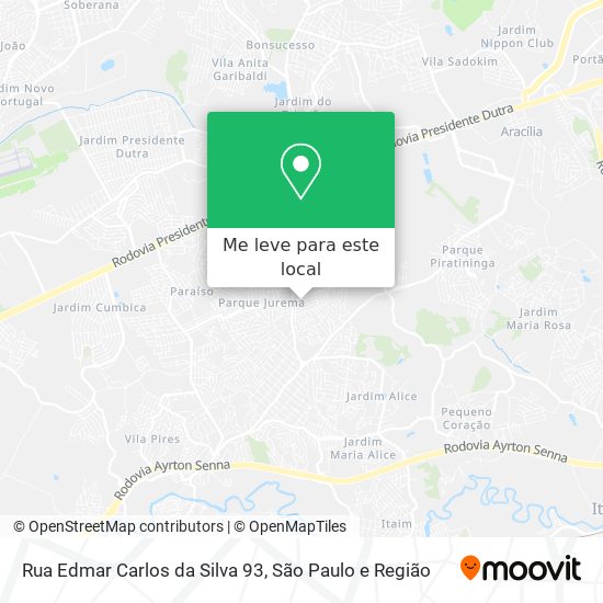 Rua Edmar Carlos da Silva 93 mapa