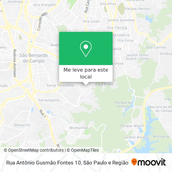 Rua Antônio Gusmão Fontes 10 mapa