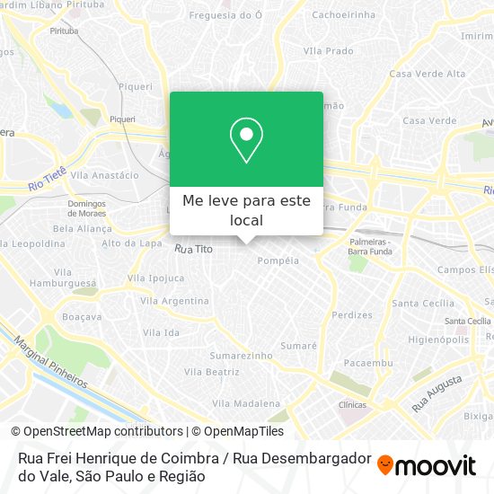 Rua Frei Henrique de Coimbra / Rua Desembargador do Vale mapa