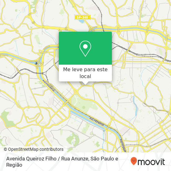 Avenida Queiroz Filho / Rua Anunze mapa