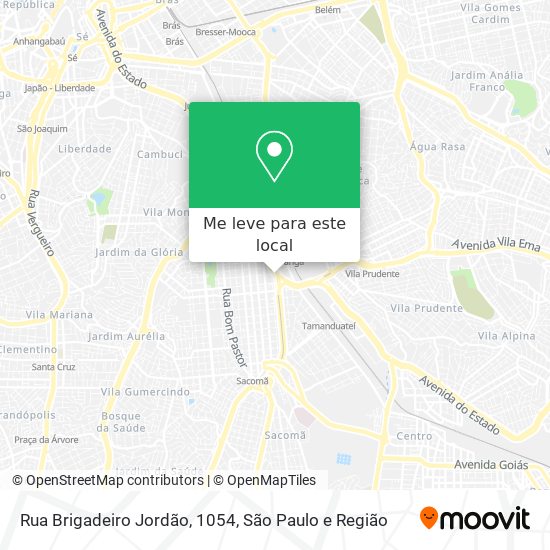 Rua Brigadeiro Jordão, 1054 mapa