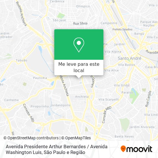 Avenida Presidente Arthur Bernardes / Avenida Washington Luís mapa
