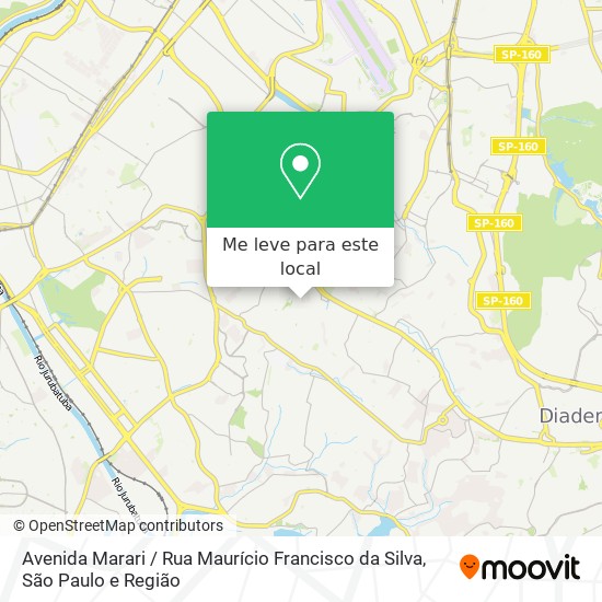 Avenida Marari / Rua Maurício Francisco da Silva mapa