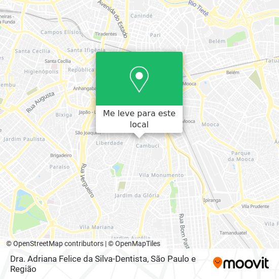 Dra. Adriana Felice da Silva-Dentista mapa