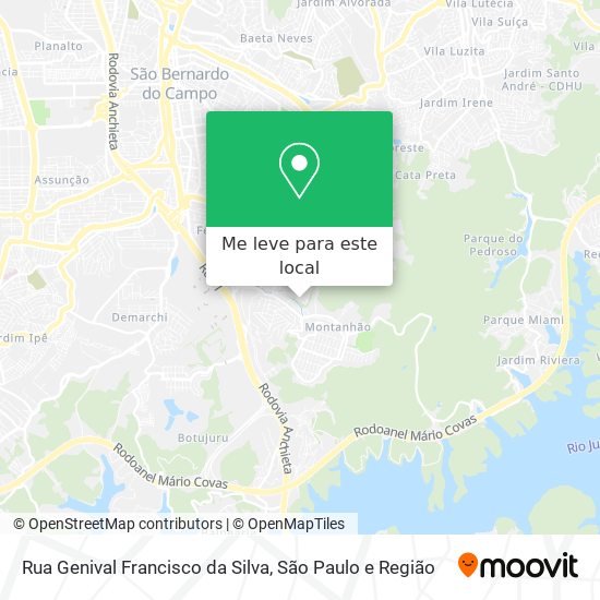 Rua Genival Francisco da Silva mapa