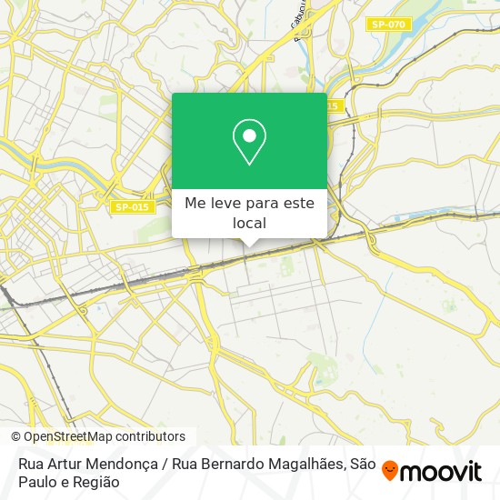 Rua Artur Mendonça / Rua Bernardo Magalhães mapa