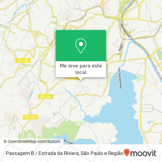 Passagem B / Estrada da Riviera mapa