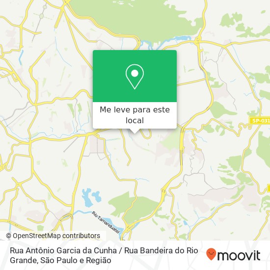 Rua Antônio Garcia da Cunha / Rua Bandeira do Rio Grande mapa