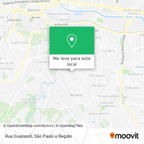 Rua Guanandi mapa
