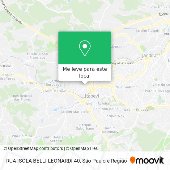 RUA ISOLA BELLI LEONARDI 40 mapa