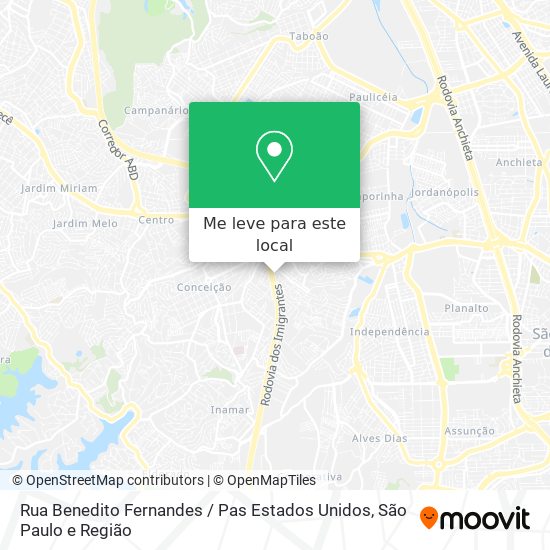 Rua Benedito Fernandes / Pas Estados Unidos mapa