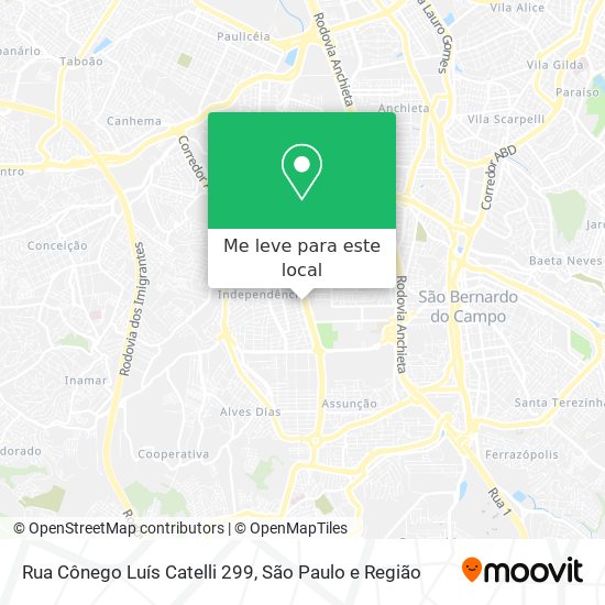 Rua Cônego Luís Catelli 299 mapa