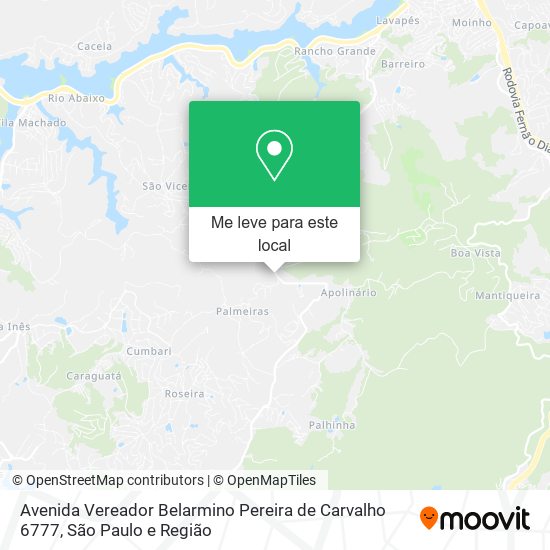 Avenida Vereador Belarmino Pereira de Carvalho 6777 mapa