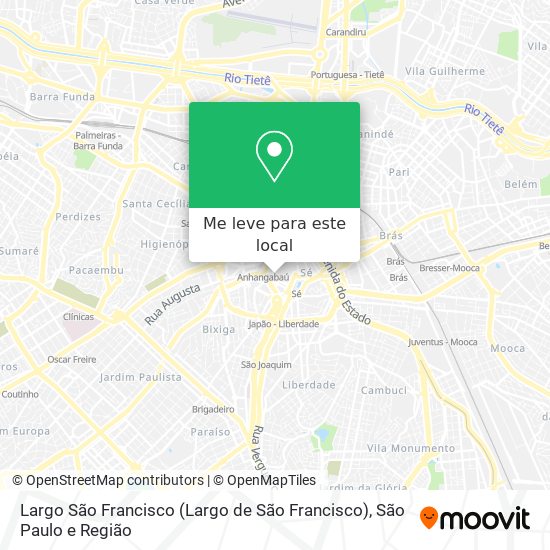 Largo São Francisco mapa