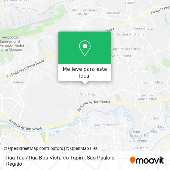 Rua Tau / Rua Boa Vista do Tupim mapa