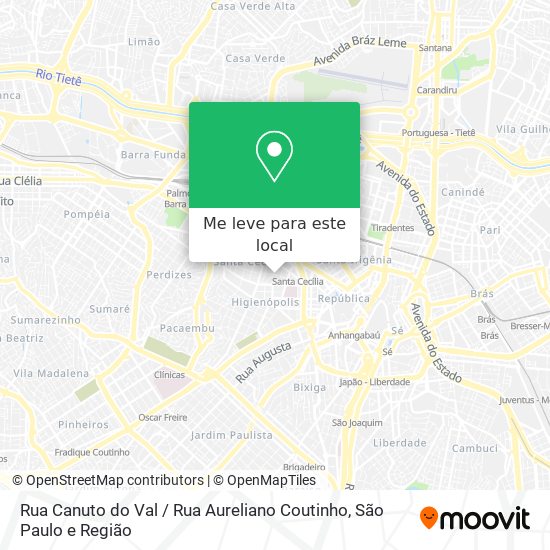 Rua Canuto do Val / Rua Aureliano Coutinho mapa