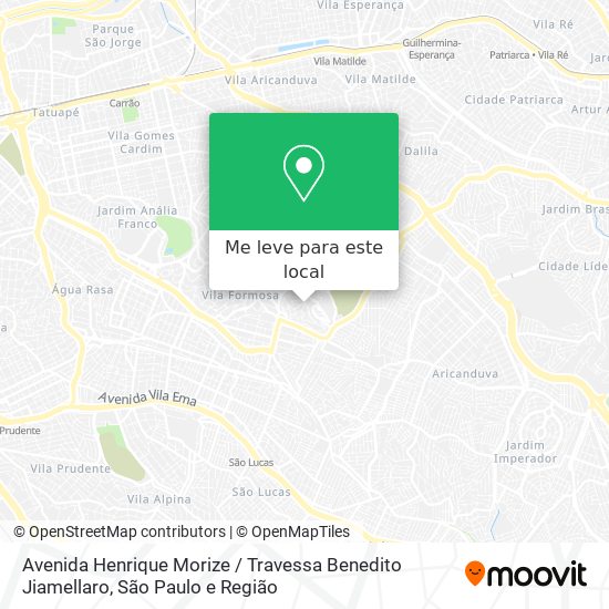 Avenida Henrique Morize / Travessa Benedito Jiamellaro mapa