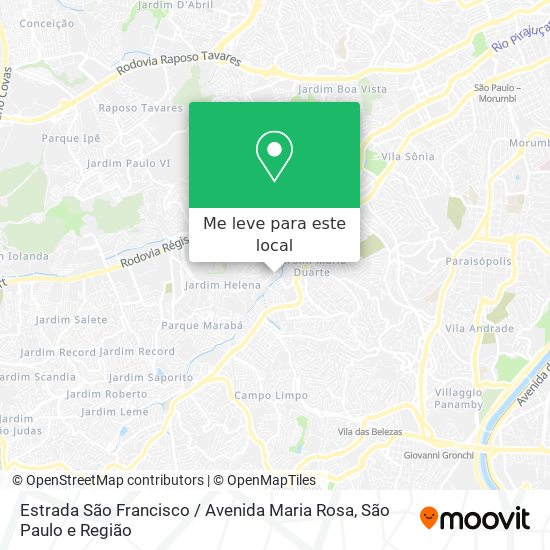 Estrada São Francisco / Avenida Maria Rosa mapa