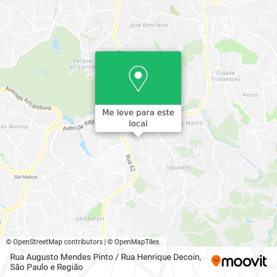 Rua Augusto Mendes Pinto / Rua Henrique Decoin mapa