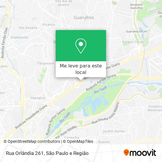 Rua Orlândia 261 mapa