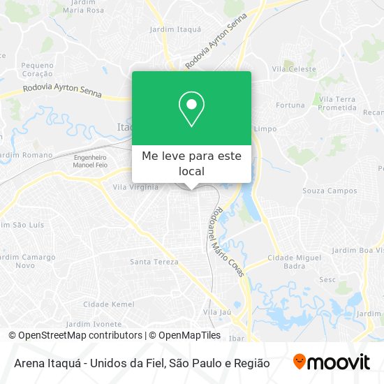 Arena Itaquá - Unidos da Fiel mapa